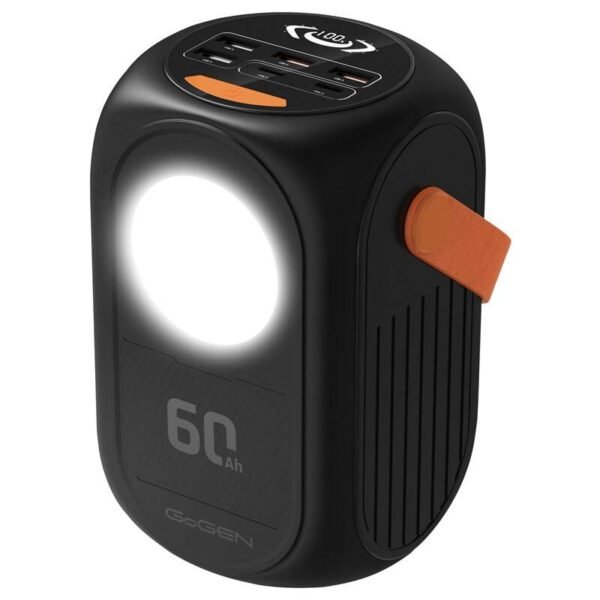 The GoGEN PB600001B Powerbank features a massive 60,000 mAh capacity, providing ample power for smartphones, tablets, laptops, and other devices.
