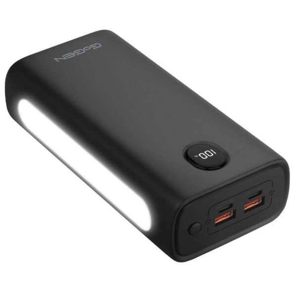 The GoGEN PB300003B Powerbank features a 30,000 mAh capacity, providing reliable power for smartphones, tablets, and other USB-powered devices.