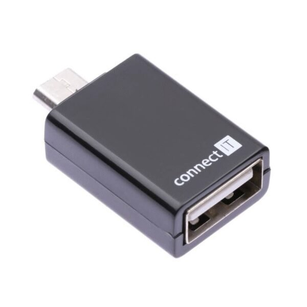 The Connect IT microUSB/USB OTG adapter (CI-395) is a compact and versatile accessory that allows you to connect USB devices to smartphones, tablets, or other devices with a microUSB port.