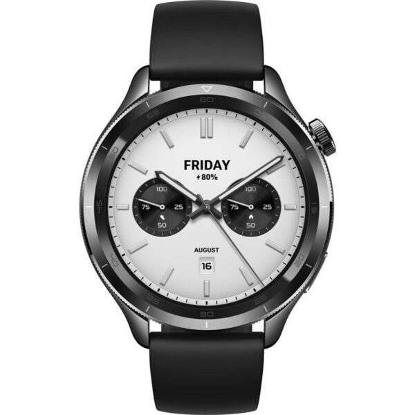 The Xiaomi Watch S4 (58891) in black is a sleek and stylish smartwatch designed to deliver high performance with a modern aesthetic.