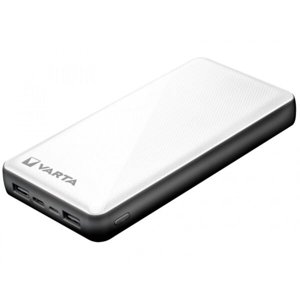 The VARTA Power Bank Energy 20,000 mAh (White) is a high-capacity portable charger designed to keep your devices powered on the go.