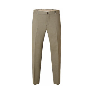 Selected Anzughose Slim-Fit Bügelfalte 190926 vetiver