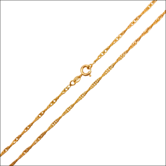 Singapore Chain 50cm / 2mm - 18k Gold Plated