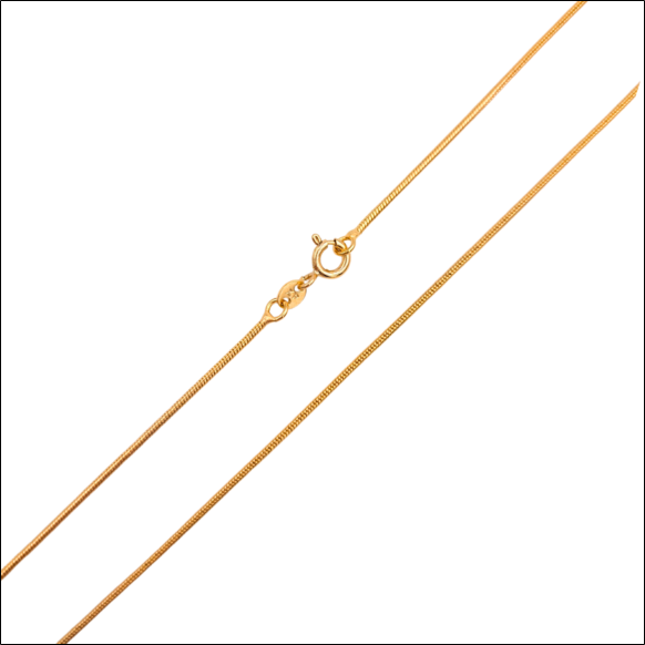 Snake Tail Link Chain 60cm / 1.2mm - 18k Gold Plated