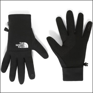 The North Face Etip Recycled Glove (4SHA) black/white logo