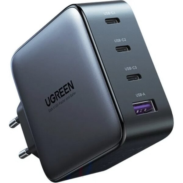 The UGREEN GaN Fast Charger 100W is a powerful and compact charging solution that utilizes Gallium Nitride (GaN) technology for efficient and fast charging.